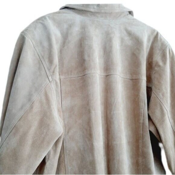 HATAWAY Vintage Genuine Suede Blazer Jacket Light Tan Men's Sz XL - Picture 10 of 13